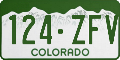 CO license plate 124ZFV