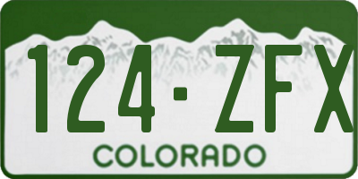 CO license plate 124ZFX