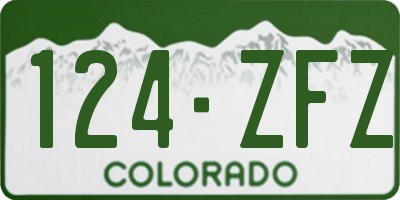 CO license plate 124ZFZ