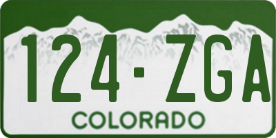 CO license plate 124ZGA
