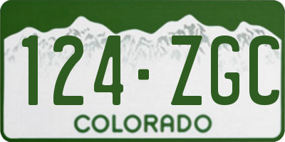 CO license plate 124ZGC