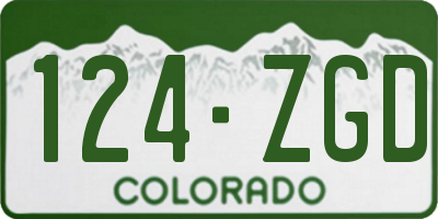 CO license plate 124ZGD