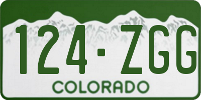 CO license plate 124ZGG