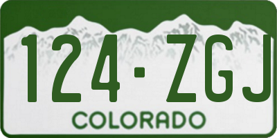 CO license plate 124ZGJ