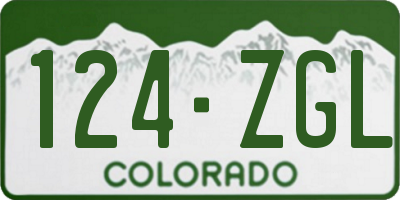 CO license plate 124ZGL