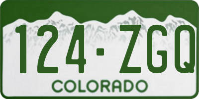 CO license plate 124ZGQ