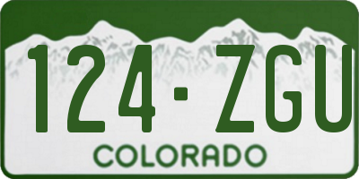 CO license plate 124ZGU