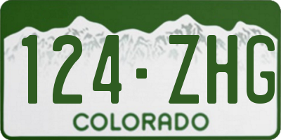 CO license plate 124ZHG