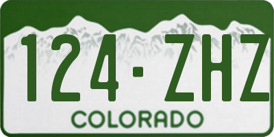 CO license plate 124ZHZ