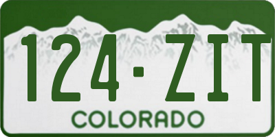 CO license plate 124ZIT