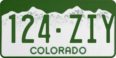 CO license plate 124ZIY