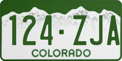 CO license plate 124ZJA