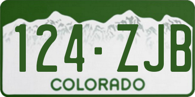 CO license plate 124ZJB