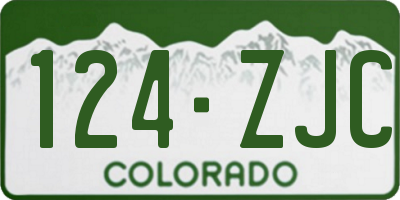 CO license plate 124ZJC
