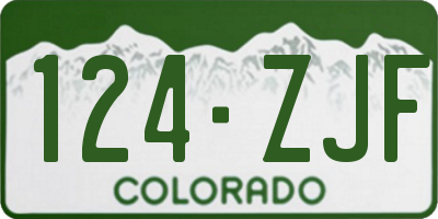 CO license plate 124ZJF