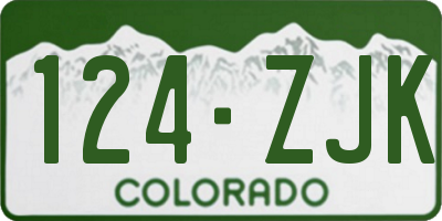 CO license plate 124ZJK