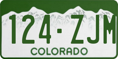 CO license plate 124ZJM