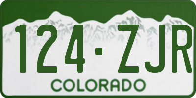 CO license plate 124ZJR