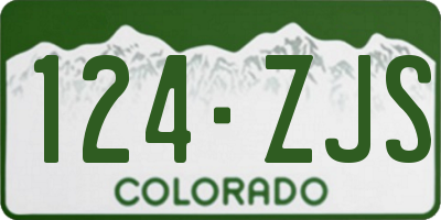 CO license plate 124ZJS