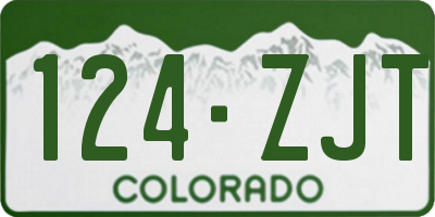 CO license plate 124ZJT