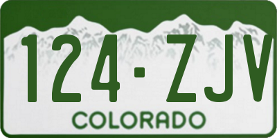 CO license plate 124ZJV