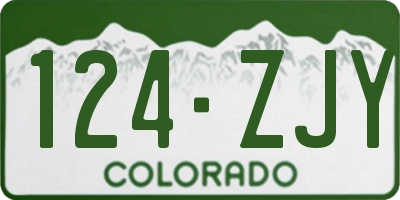 CO license plate 124ZJY