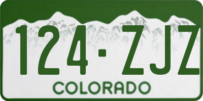 CO license plate 124ZJZ