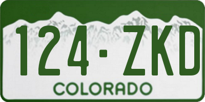 CO license plate 124ZKD