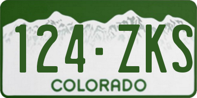 CO license plate 124ZKS