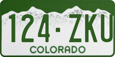 CO license plate 124ZKU