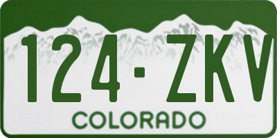 CO license plate 124ZKV