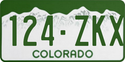 CO license plate 124ZKX