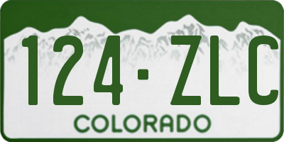CO license plate 124ZLC