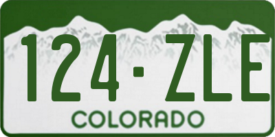 CO license plate 124ZLE