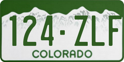 CO license plate 124ZLF