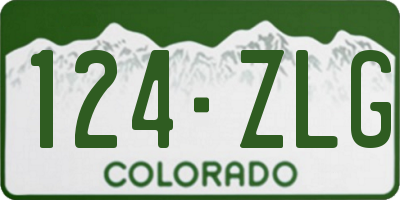 CO license plate 124ZLG