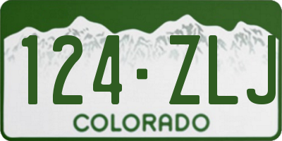 CO license plate 124ZLJ