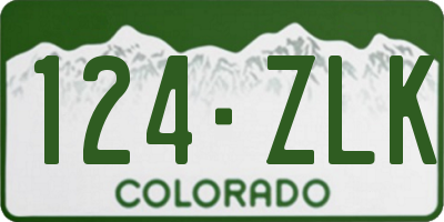 CO license plate 124ZLK