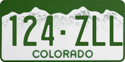 CO license plate 124ZLL