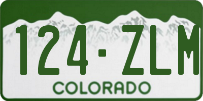 CO license plate 124ZLM