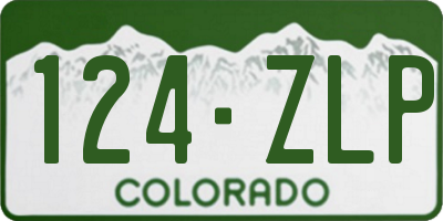 CO license plate 124ZLP