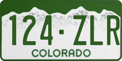 CO license plate 124ZLR
