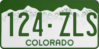 CO license plate 124ZLS