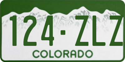 CO license plate 124ZLZ