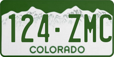 CO license plate 124ZMC