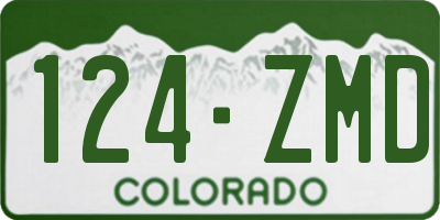CO license plate 124ZMD