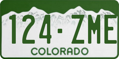 CO license plate 124ZME