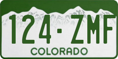 CO license plate 124ZMF