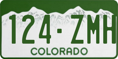 CO license plate 124ZMH