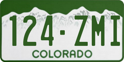 CO license plate 124ZMI